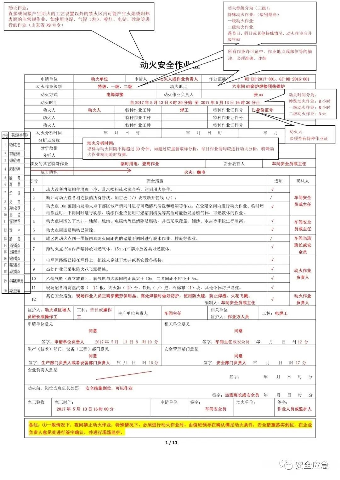 GB 30871-2022 八大特殊作业票如何正确填写！